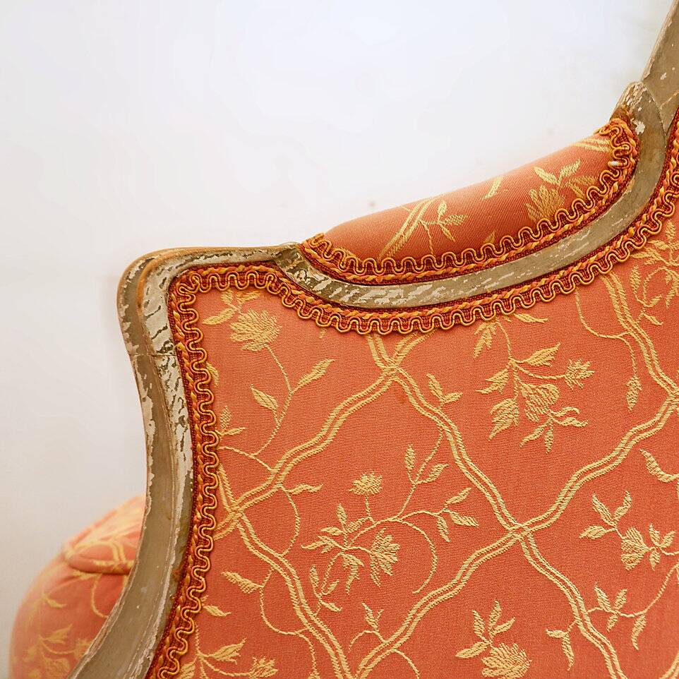 Set of Louis XV Style Gondola Bergère Armchairs