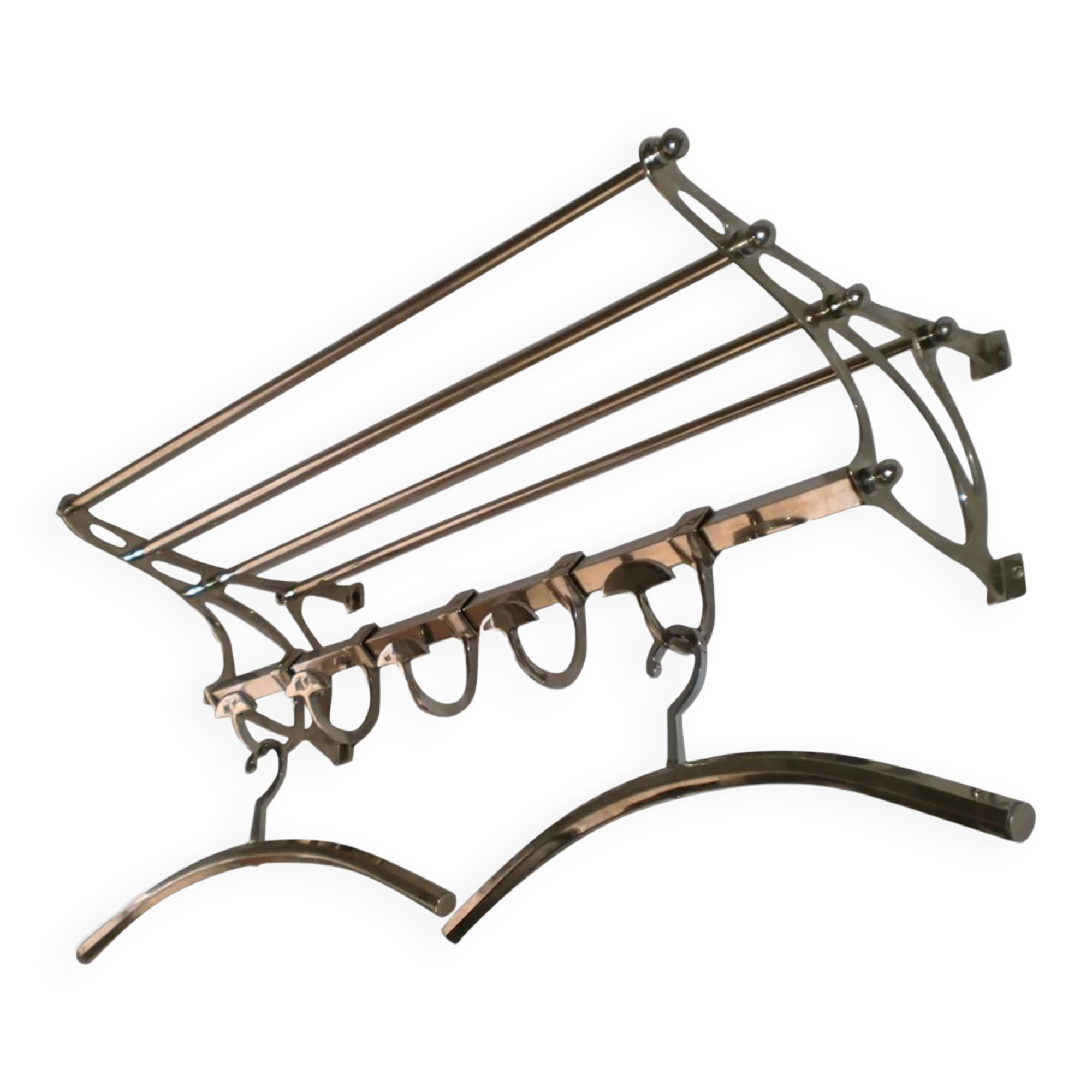 Art-Deco / Art-Nouveau Coat Rack & 2 Hangers
