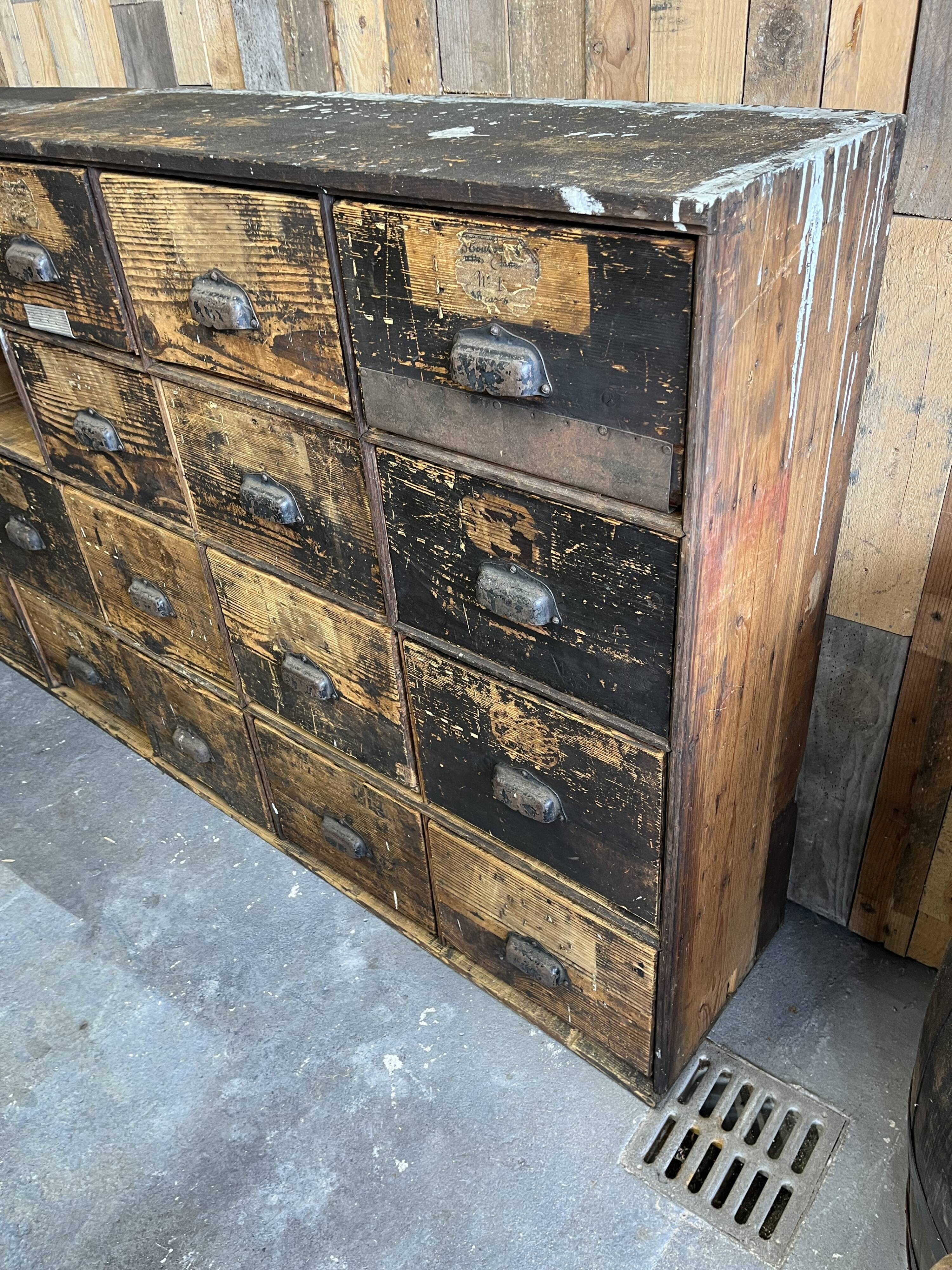 Antique wooden shoe cabinet