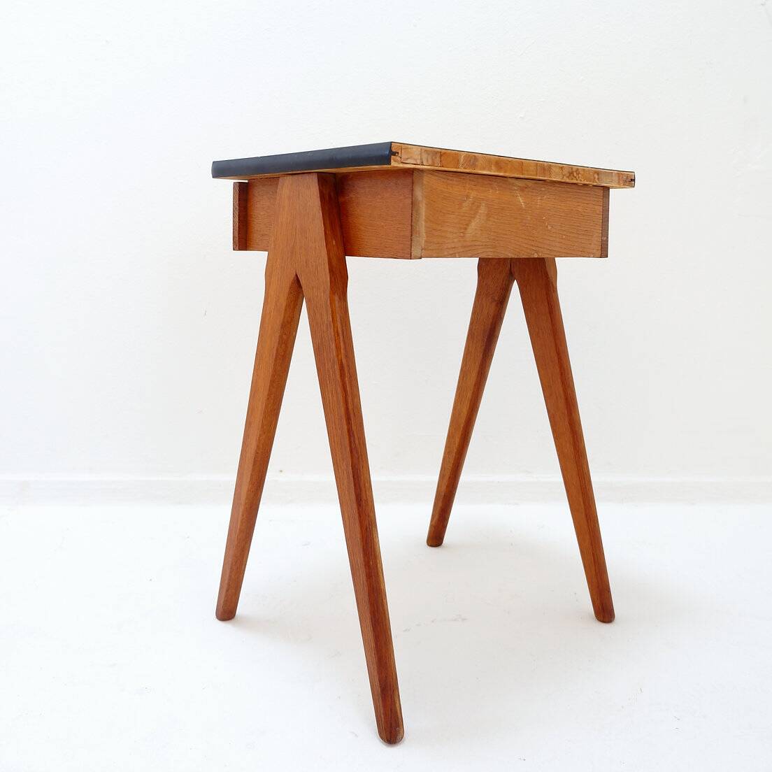 Pair of vintage compass legs bedside tables - circa 1960