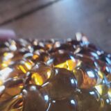 60's amber glass cup