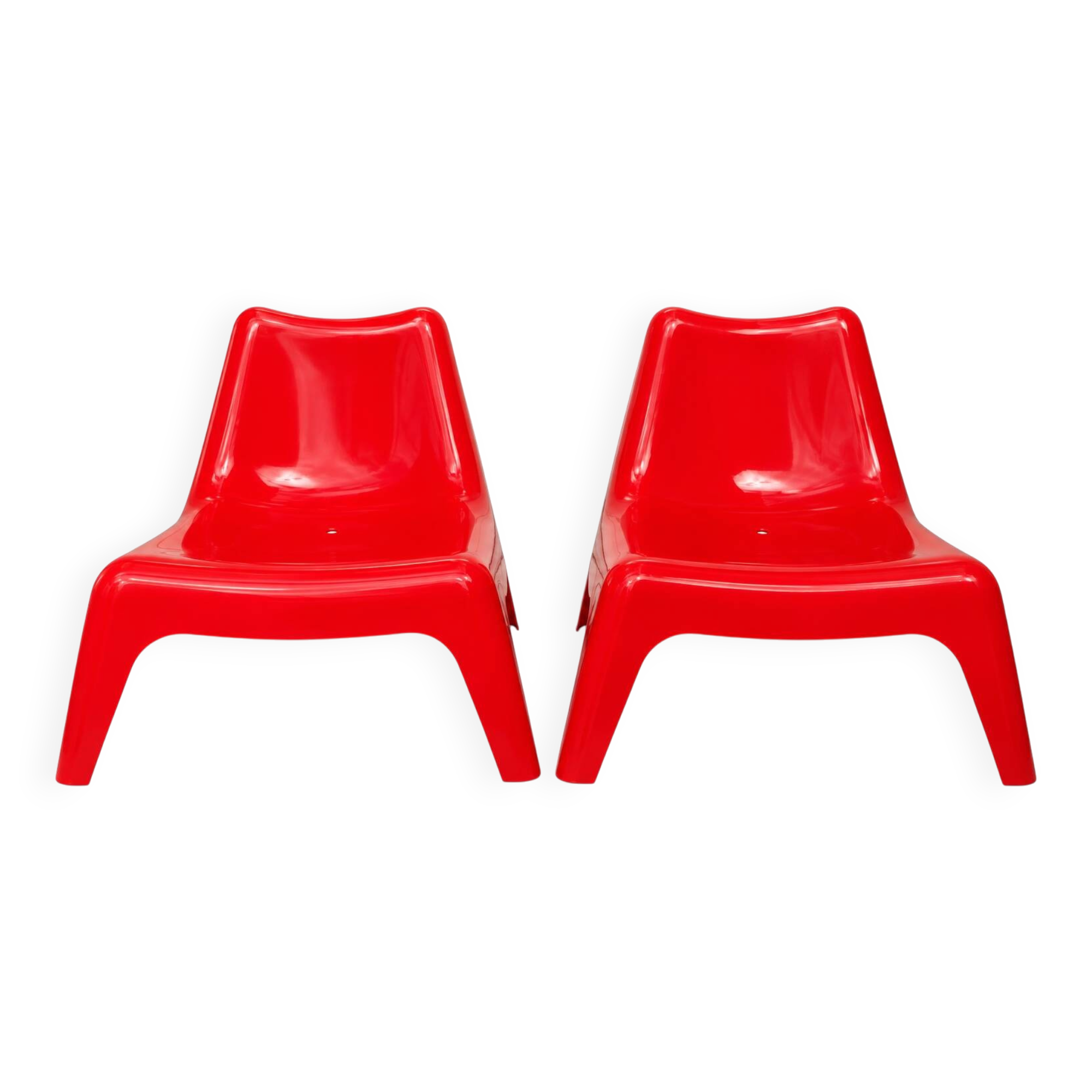 Paire de fauteuils enfant BUNSÖ – IKEA – Thomas Sandell – rouge
