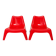 Paire de fauteuils enfant BUNSÖ – IKEA – Thomas Sandell – rouge