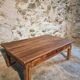 Table basse ancienne française en noyer avec tiroir – XIXe siècle, vers 1850