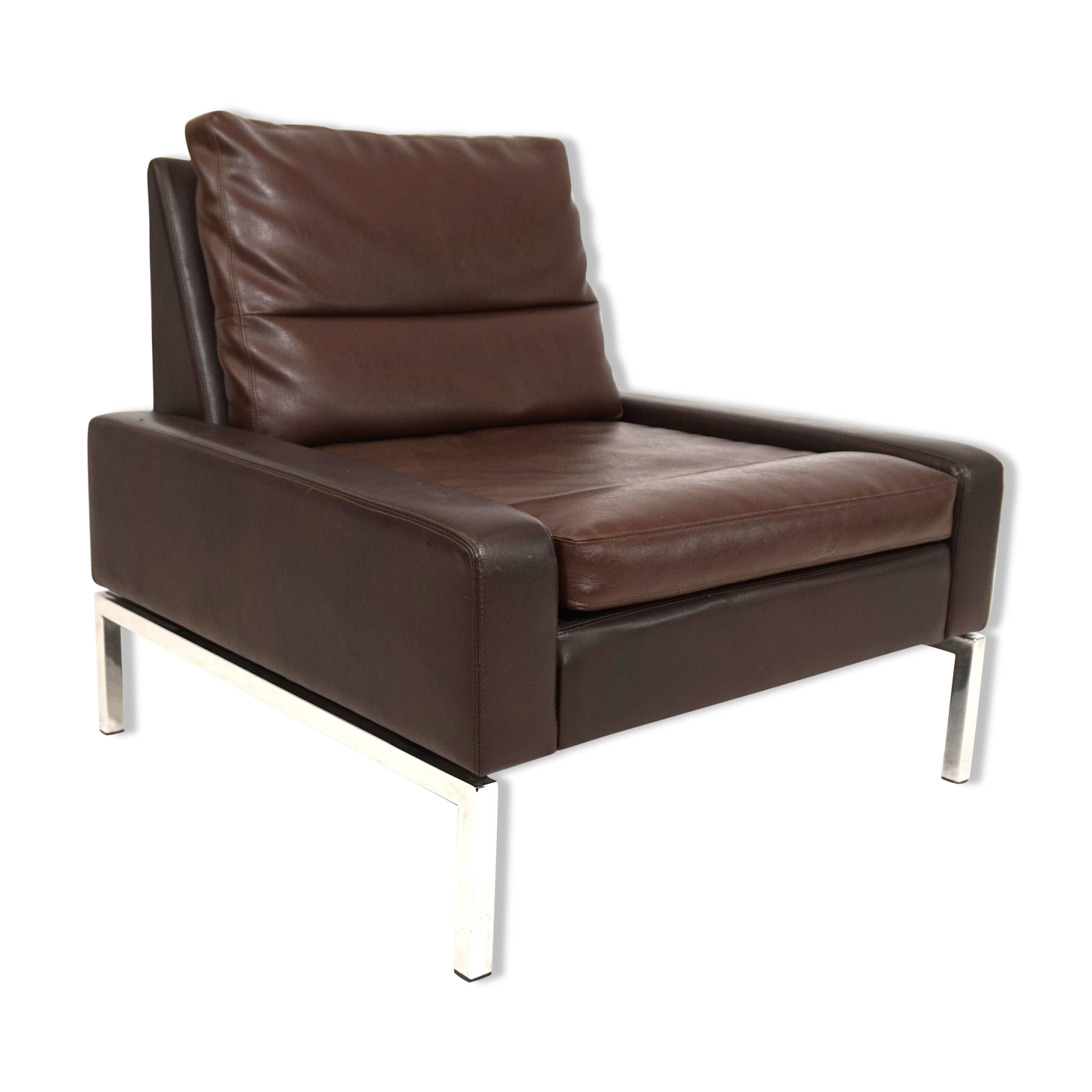 Wilkhahn Series 800 leather chair by Hans Peter Piel