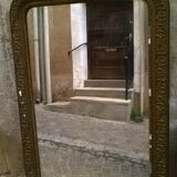 Old mirror with pediment - 133x83cm