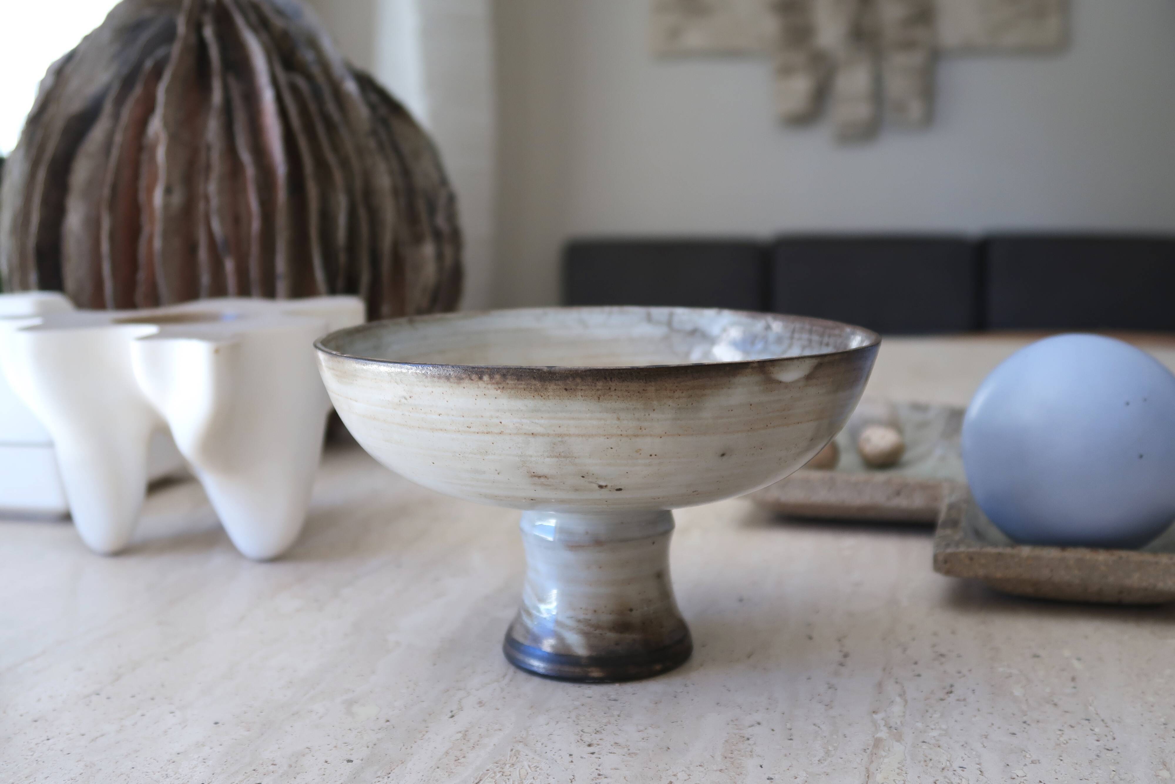 Ceramic fruit cup by Jacques Pouchain, 60s