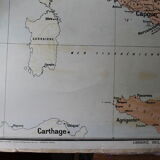 Carte scolaire ancienne n°5 « L'Italie Ancienne » n°6 "Le Monde Romain"