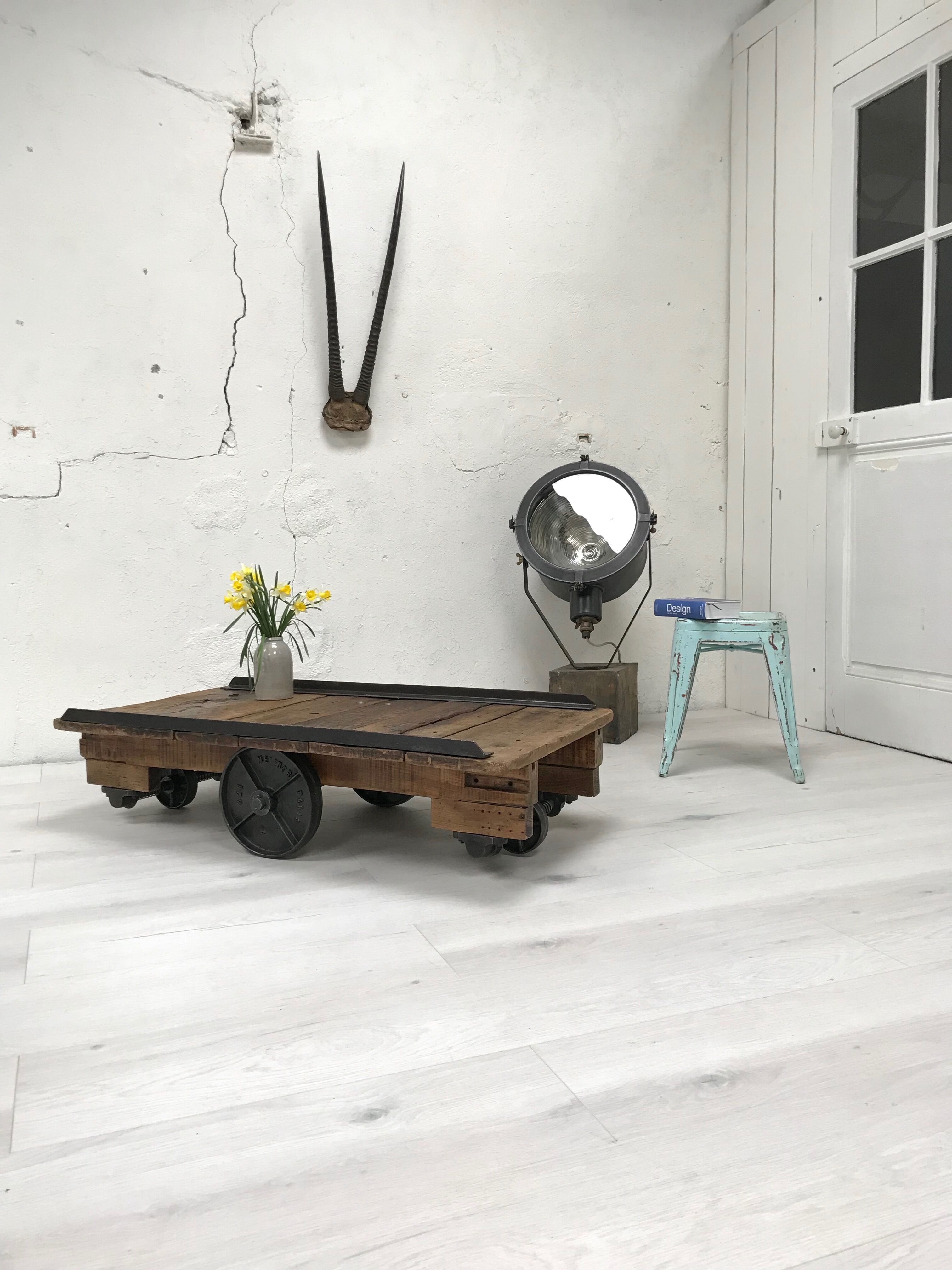 Industrial coffee table