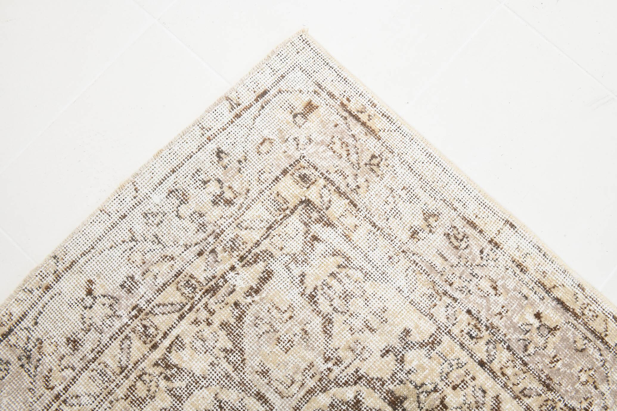 5x9 Rug For Bedroom Brown & Beige Pastel Persian Rug, 170x274Cm SK 5461