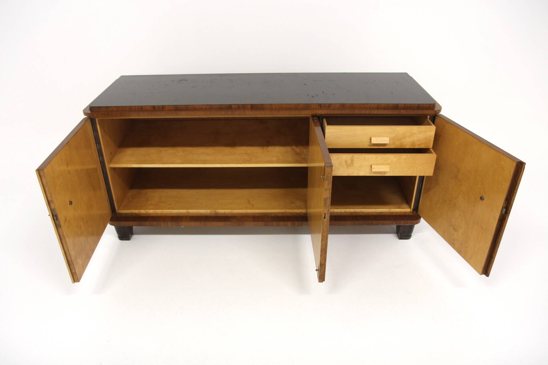 Scandinavian enfilade in walnut, Swedish modern, Sweden, 1930.