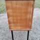 Buffet of the 60s in blond oak metal feet with square section