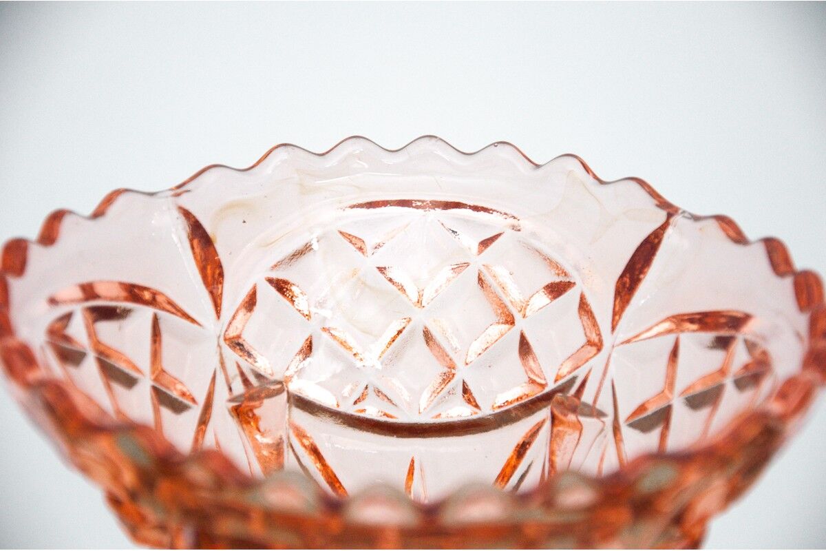 Rose pink vase, Poland, 20/30s