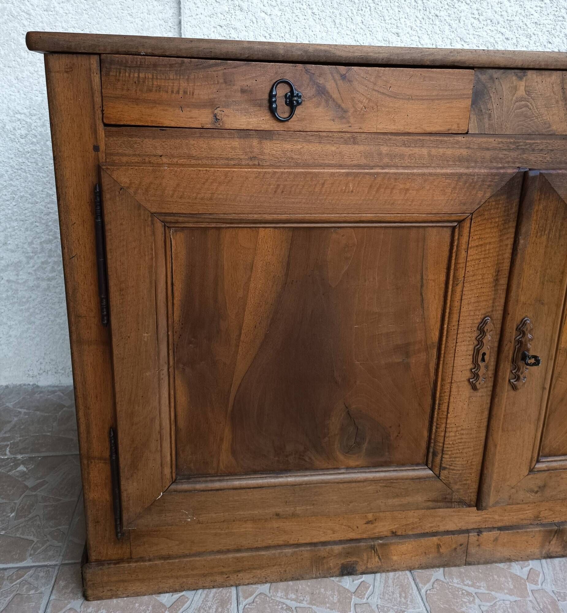 Rustic walnut sideboard