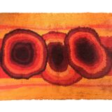 Tapis XXL Ege Taepper Rya De Luxe, Rug en laine orange 70