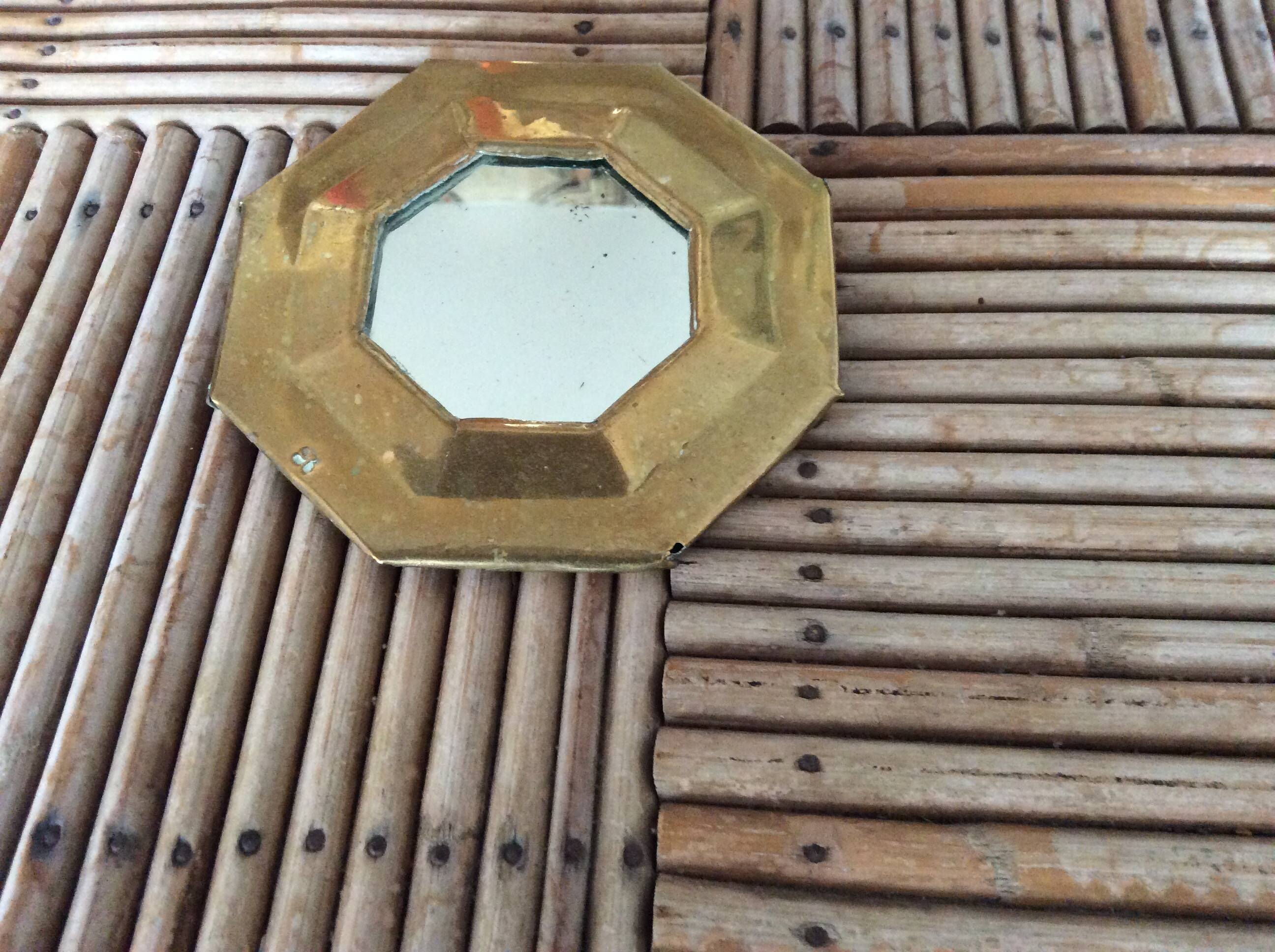 Brass mirror