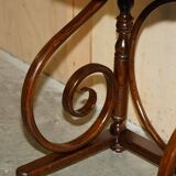 Victorian Thonet dressing table in bent wood with adjustable stool.