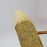 Fauteuil vintage olive vert design by H.Lis