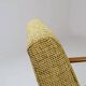 Fauteuil vintage vert olive design par H.Lis
