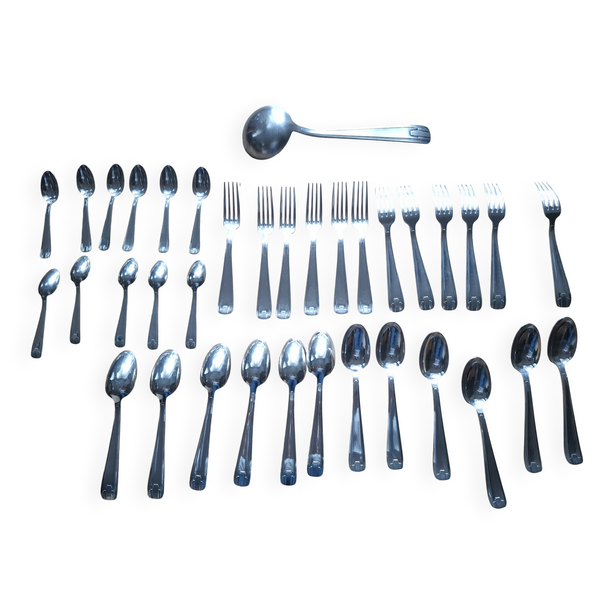 Art deco cutlery set in a box, 36 pieces.