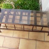 wooden rocking cradle coffee table