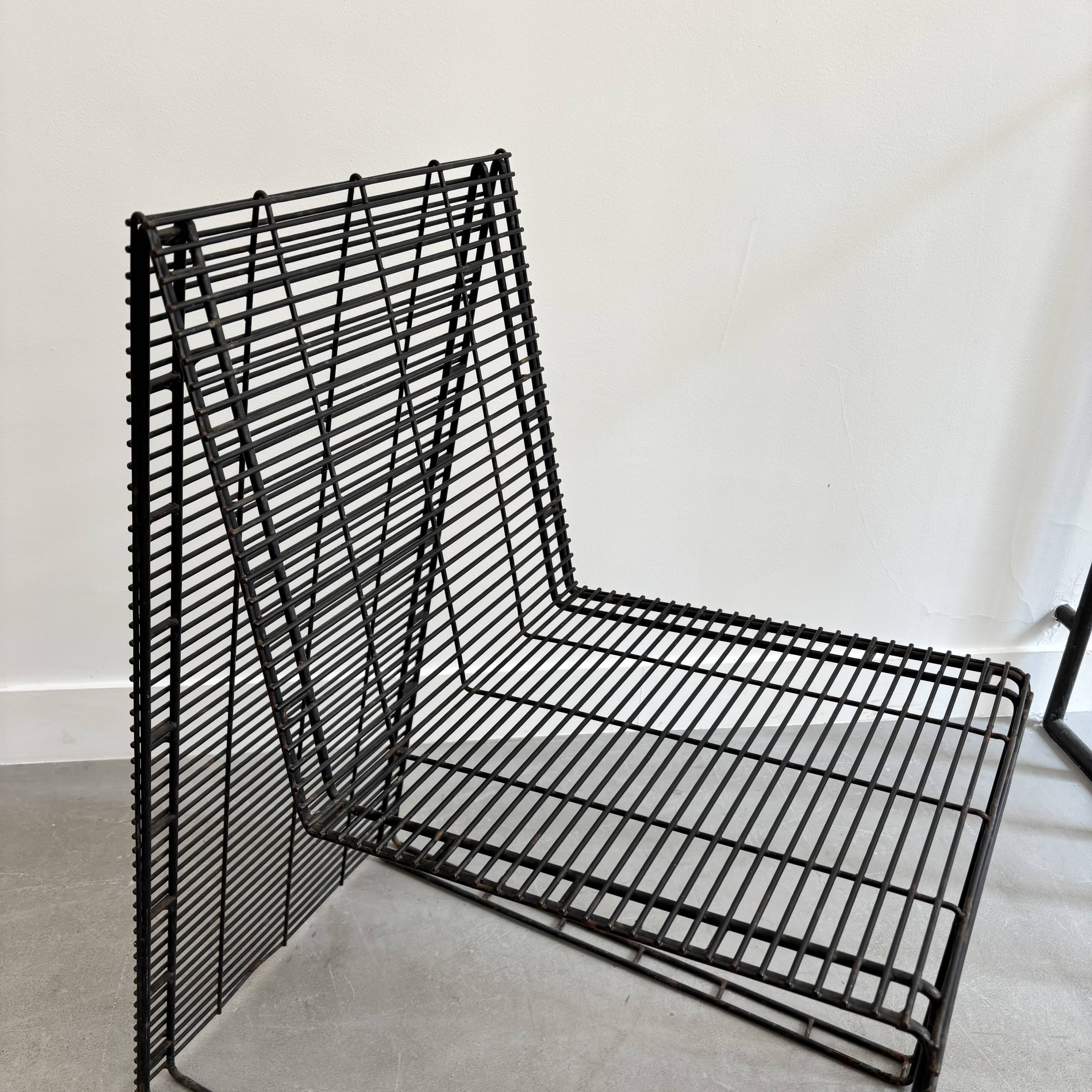 Graphic metal armchair
