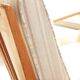 Vintage Knoll Antimott armchair, beige and white striped, 1950s.