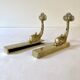 Brass wall supports for bathroom shelf, circa 1950.