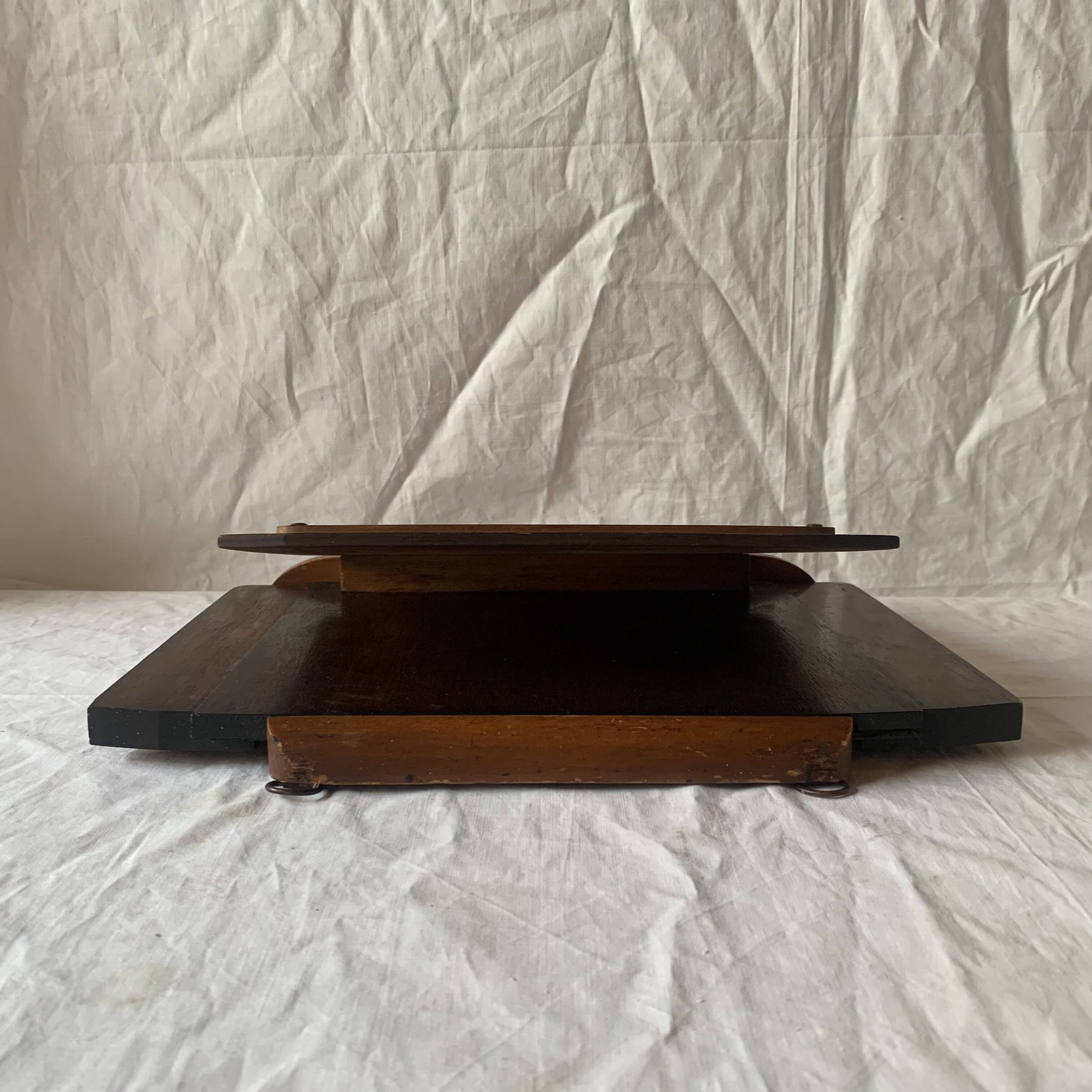 Art Deco wall mail holder in painted wood - bird decor