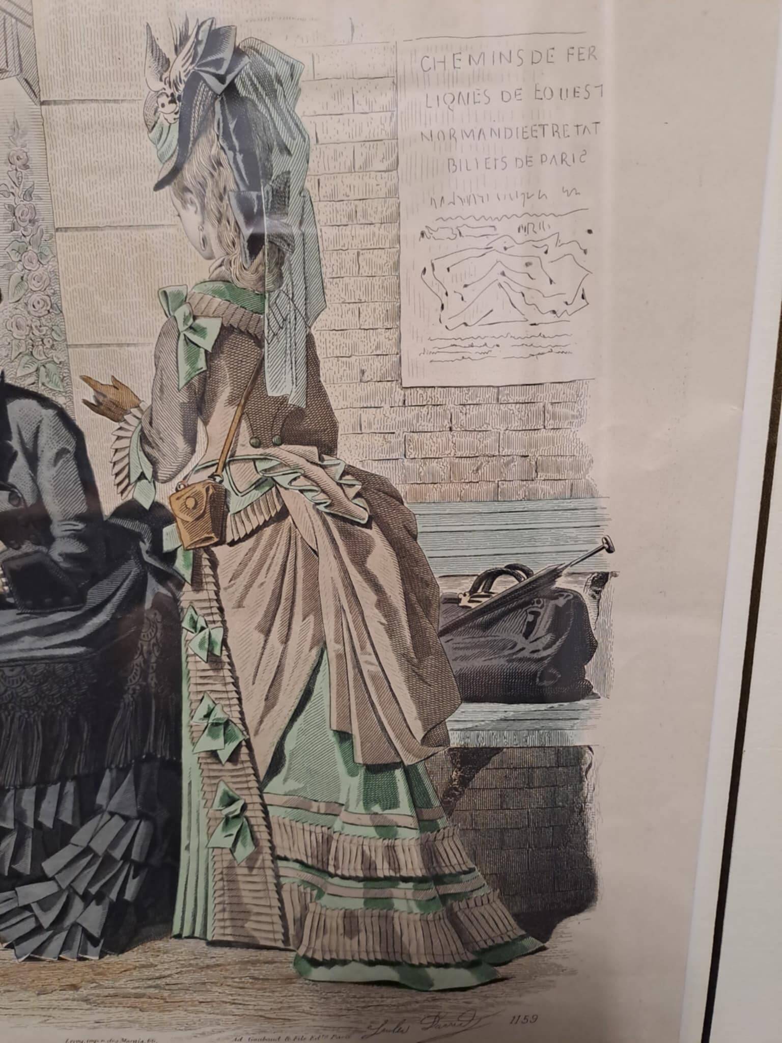 Fashion sketch under frame