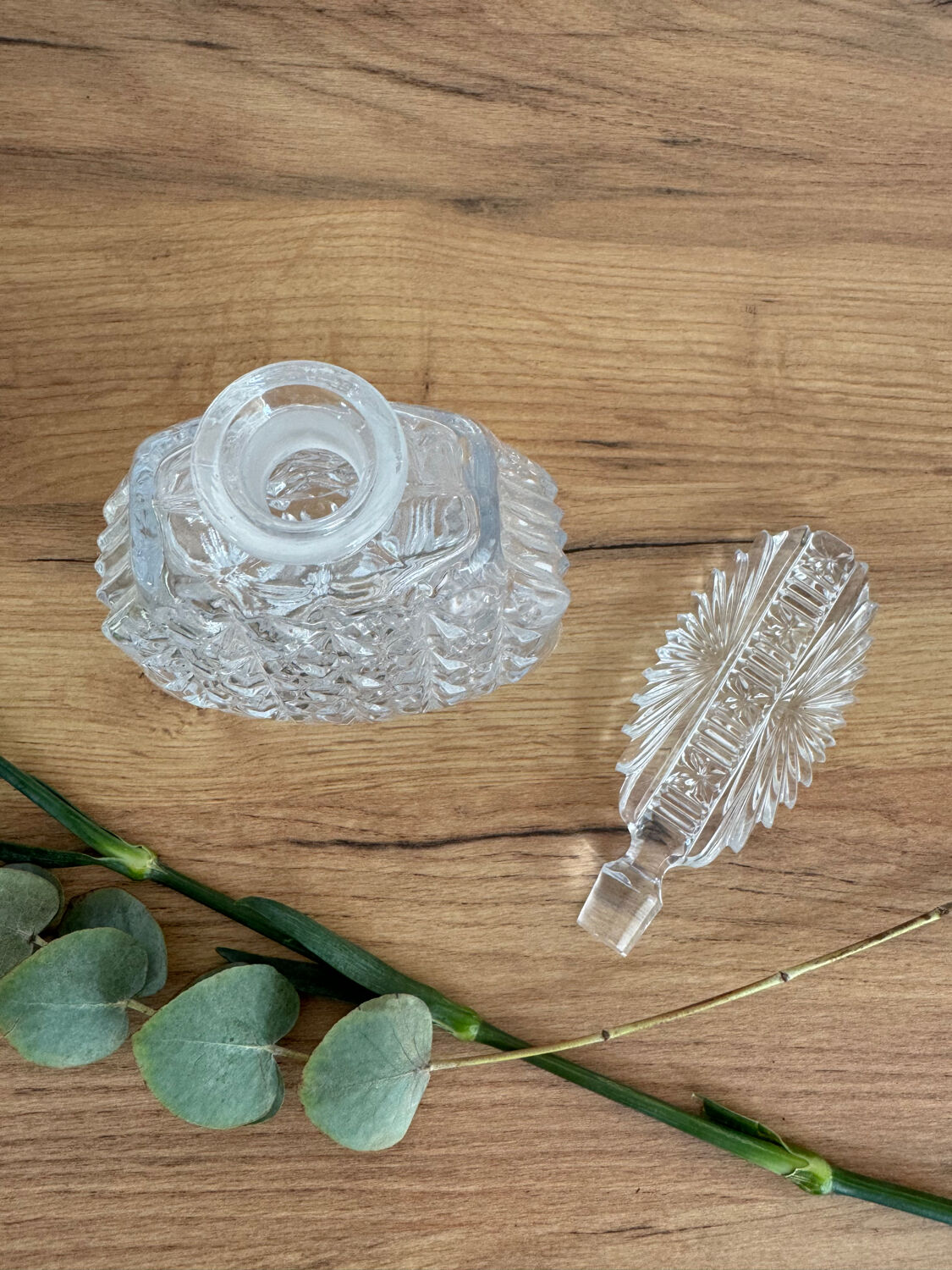 Antique crystal carafe