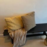 Banc en bois patiné noire