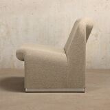 Fauteuils Alky Lounge Giancarlo Piretti en laine bouclée gris pierre, Anonima Castelli