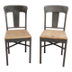 Pair of industrial workshop chairs, vintage design, 50s and 60s