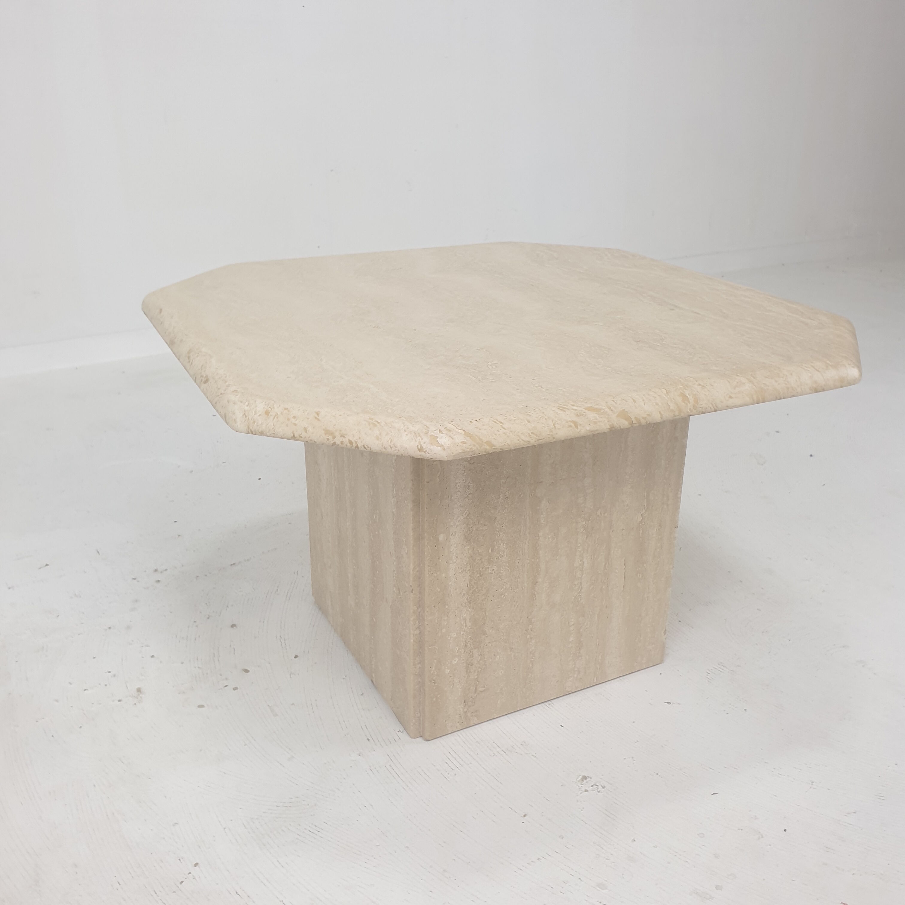 Italian Travertine Coffee Table, 1980's