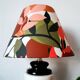 Vintage ceramic lamp with fruit lampshade