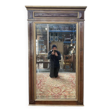 Miroir en noyer et doré Napoléon III