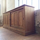 Enfilade meuble de métier chêne coulissant XL