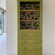 Meuble de rangement vintage en bois vert