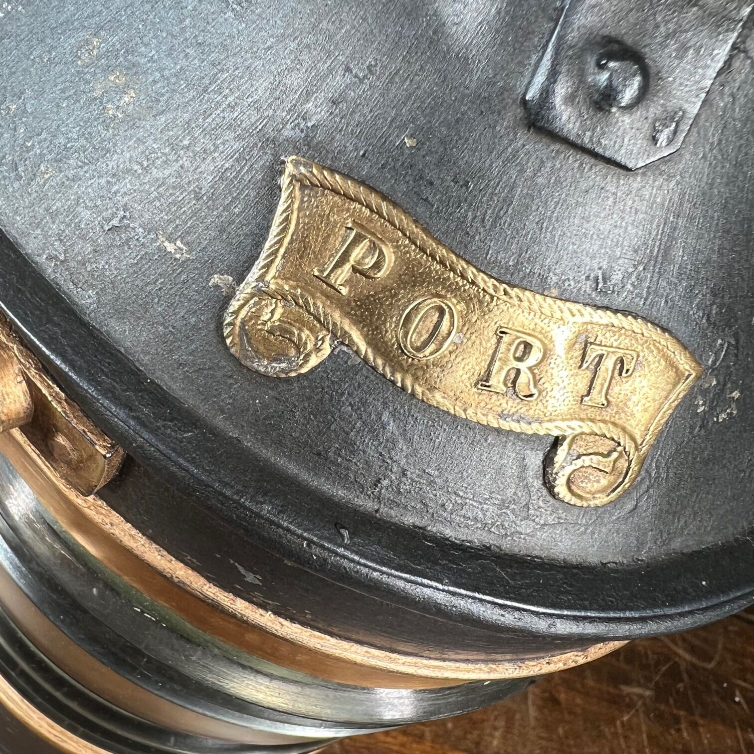 Old lamp "port" marine lamp