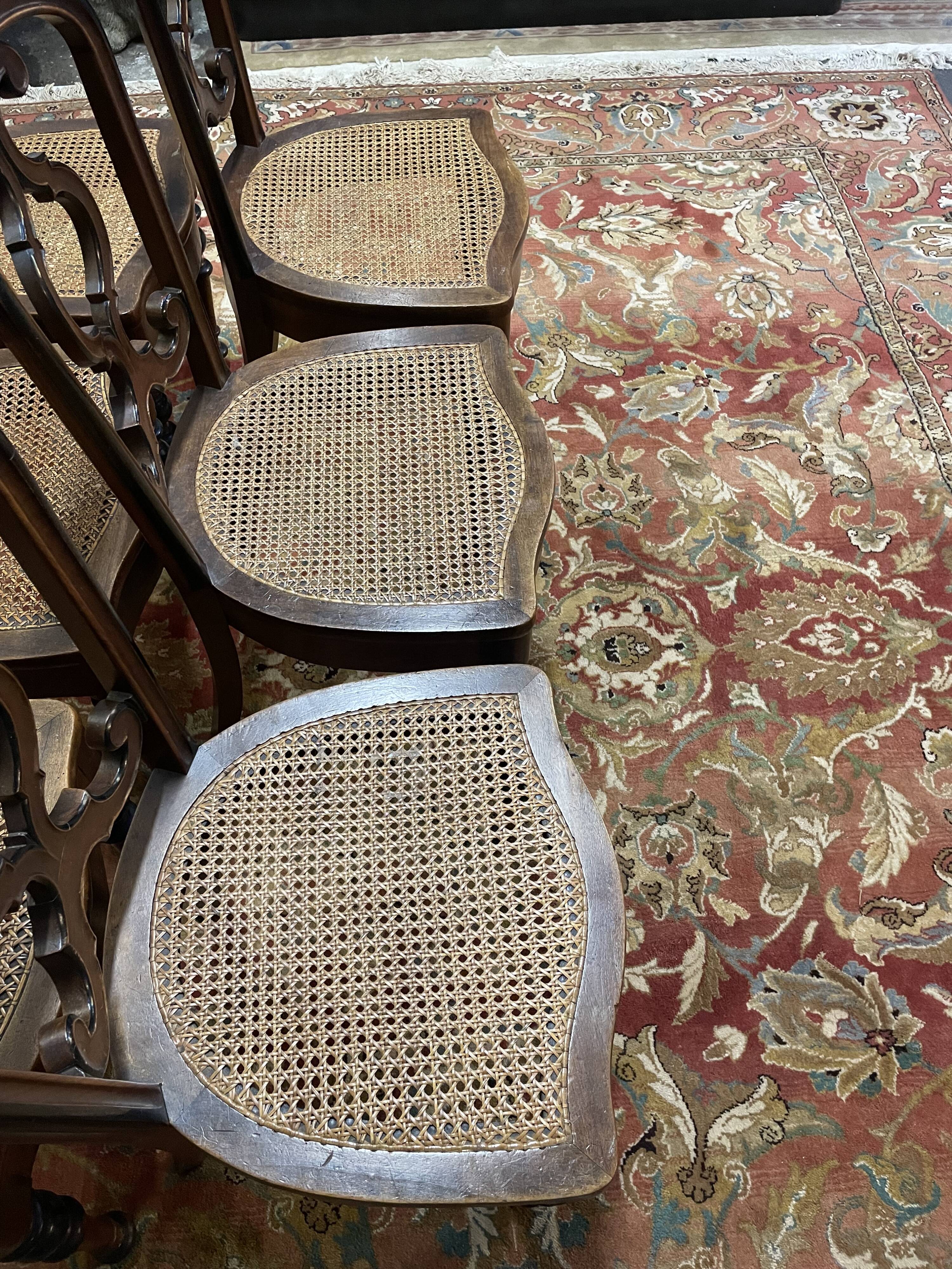 Suite of 6 Napoleon III cane chairs - Louis Philippe