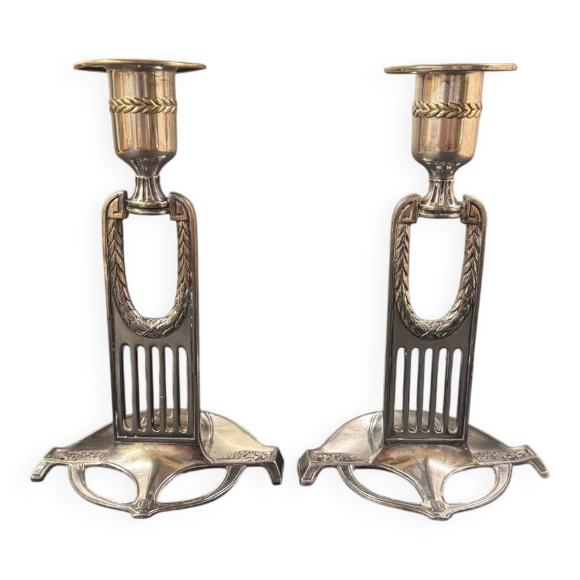 Paire de bougeoir WMF Art nouveau vers 1910