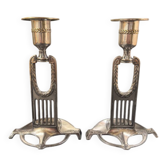 Pair of WMF Art Nouveau candlesticks circa 1910