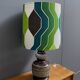 Ceramic table lamp green shade by  Hustadt-leuchten 1970s