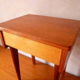 Scandinavian wooden bedside table