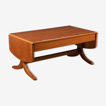 Retro teak 1960s mid century parker knoll drop leaf coffee table