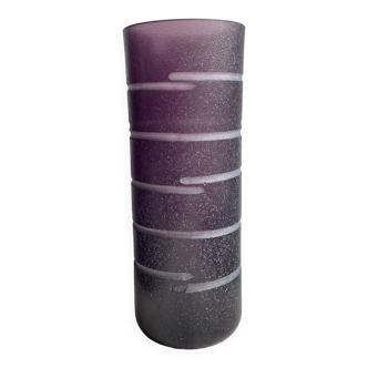 Barbini Murano Purple Vase - Vintage Signed