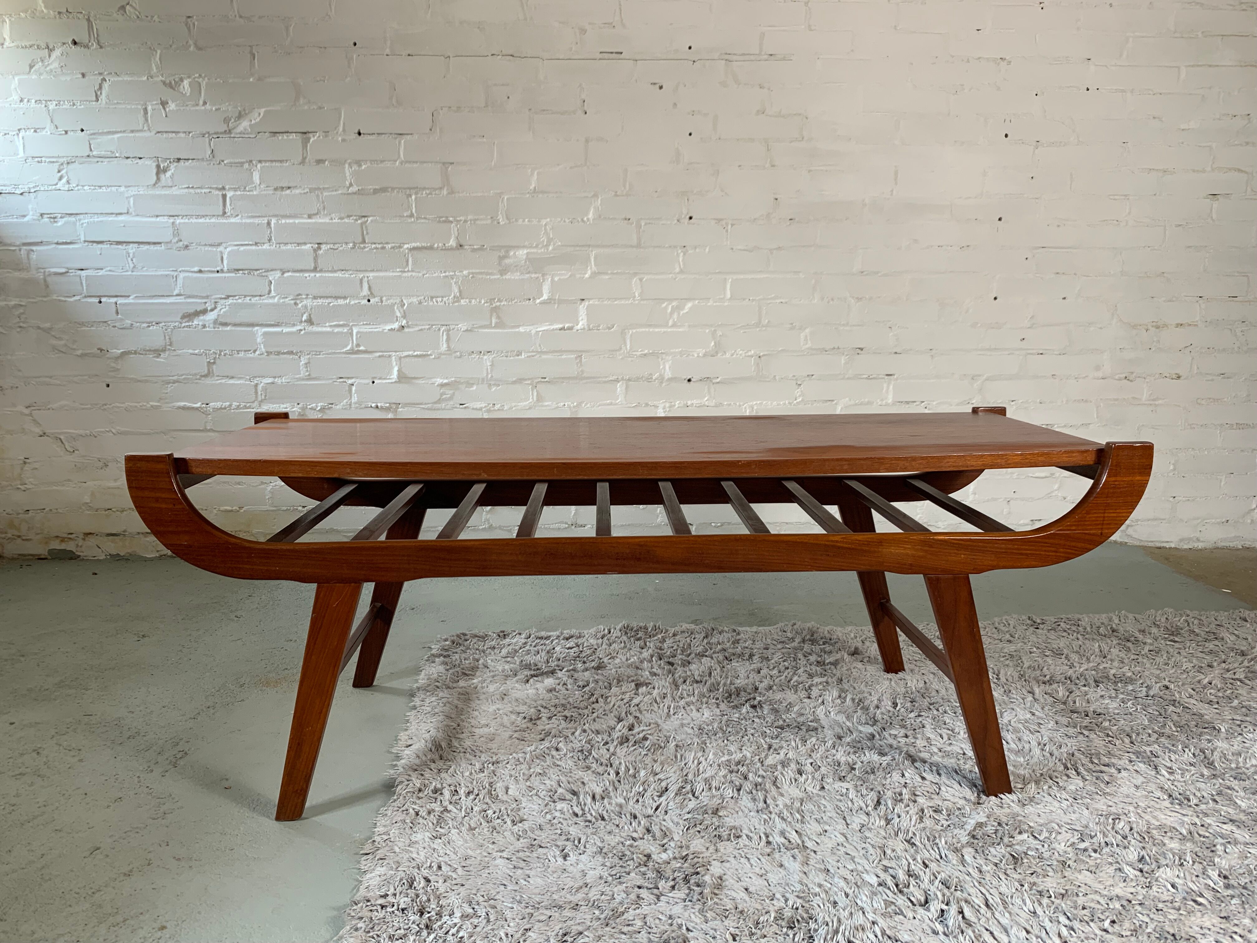 Louis Van Teeffelen teak coffee table 1960