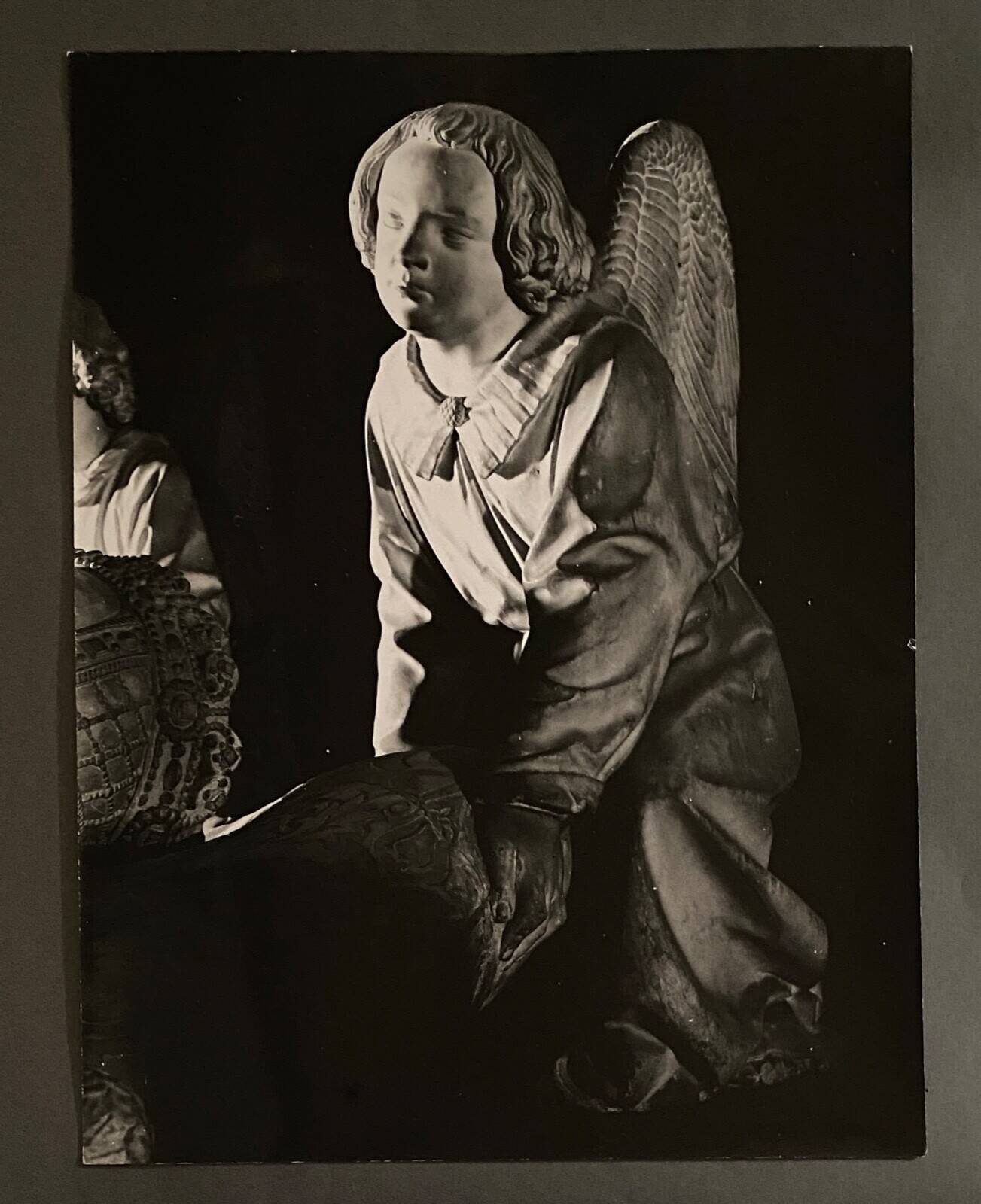 Silver photo Bernard Darot 20th Tomb of Francis II an angel