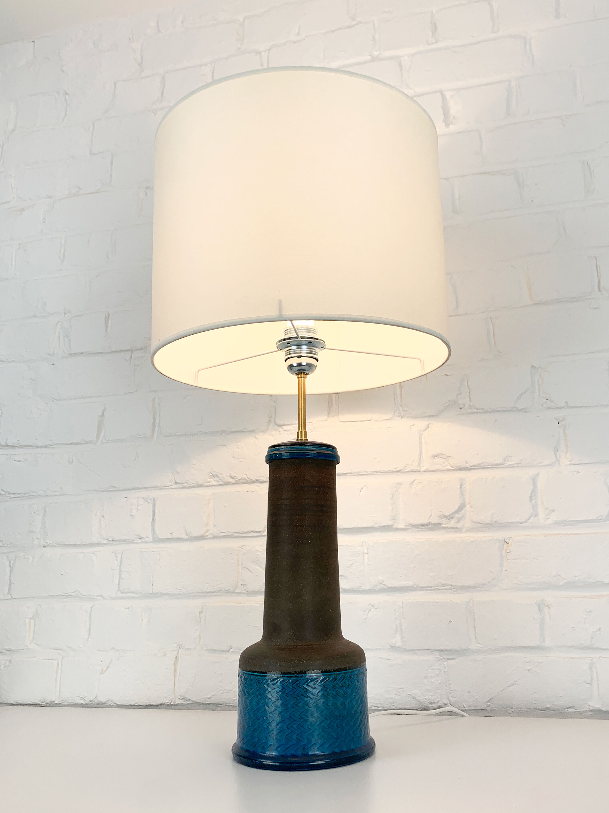 Vintage Scandinavian ceramic table lamp, Nils Kähler for HAK, Denmark, 1960